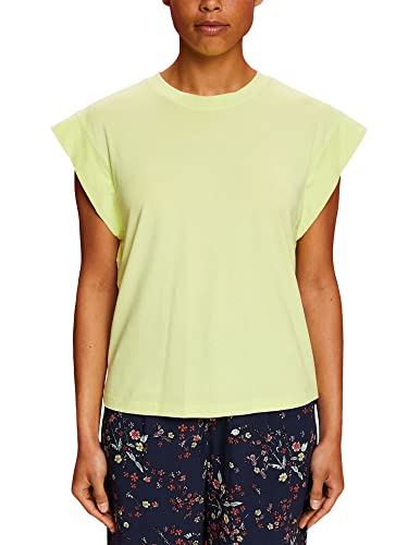 ESPRIT Damen 053CC1K328 T-Shirt, 760/LIME Yellow, S von ESPRIT