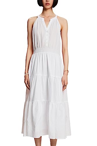 ESPRIT Damen 053EE1E309 Kleid, 100/WHITE, 38 von ESPRIT