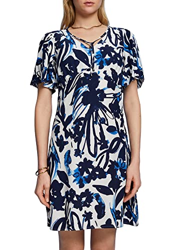 ESPRIT Damen 053EO1E305 Kleid, 407/DARK Blue 3, 38 von ESPRIT