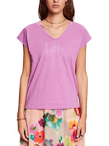 ESPRIT Damen 053EO1K308 T-Shirt, 506/VIOLET 2, M von ESPRIT