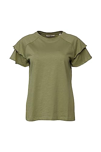 ESPRIT Damen 063CC1K301 T-Shirt, 345/LIGHT Khaki, S von ESPRIT