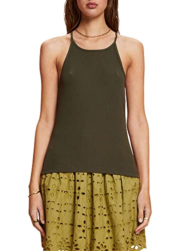 ESPRIT Damen 063CC1K304 T-Shirt, 355/DARK Khaki, XXS von ESPRIT