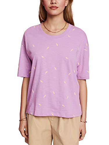 ESPRIT T-Shirt mit Allover-Print, 100% Baumwolle von ESPRIT
