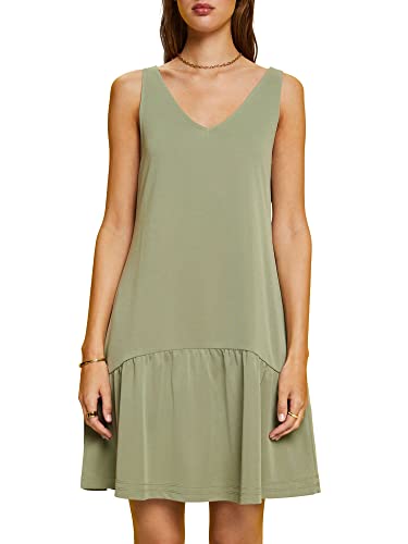 ESPRIT Damen 063EE1E311 Kleid, 345/LIGHT Khaki, XXS von ESPRIT