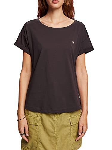 ESPRIT Damen 063EE1K304 T-Shirt, 010/ANTHRACITE, XXS von ESPRIT