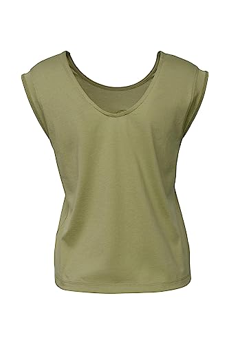 ESPRIT Damen 063EE1K306 T-Shirt, 345/LIGHT Khaki, L von ESPRIT