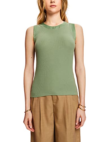 ESPRIT Damen 063EO1K306 T-Shirt, 266/PALE Khaki 2, M von ESPRIT