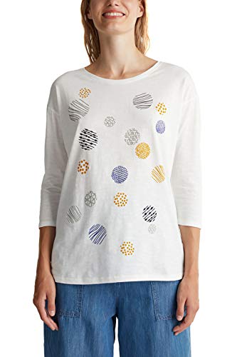 ESPRIT Damen 080EE1K364 T-Shirt, Off White (110), X-Large von ESPRIT
