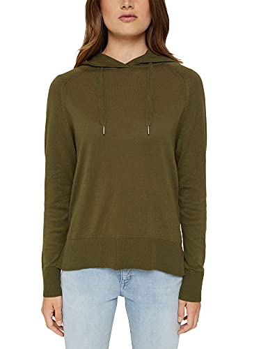 ESPRIT Damen 081EE1I320 Pullover, 355/DARK Khaki, L von ESPRIT