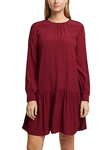 ESPRIT Damen 100EE1E317 Kleid, 600/BORDEAUX RED, 38 von ESPRIT