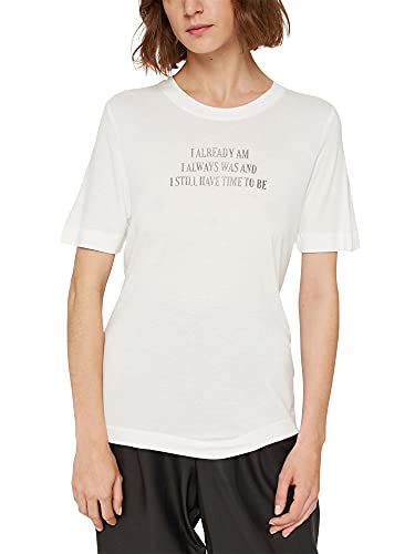 ESPRIT Damen 101EO1K323 T-Shirt, 110/OFF White, L ESPRIT Damen 101EO1K323 T-Shirt, 110/OFF White, L von ESPRIT