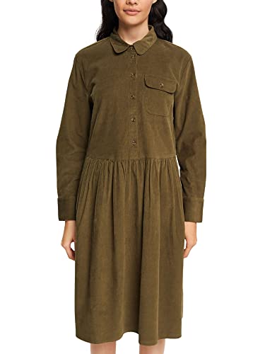 ESPRIT Damen 102EE1E321 Kleid, 355/DARK Khaki, 32 von ESPRIT