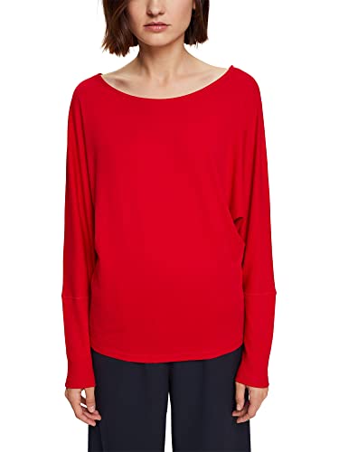 ESPRIT Damen 102EO1K313 T-Shirt, 610/DARK RED, XS von ESPRIT