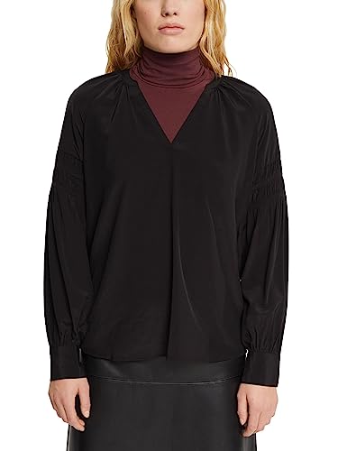 ESPRIT Damen 112EE1F315 Bluse, 001/BLACK, XXL von ESPRIT