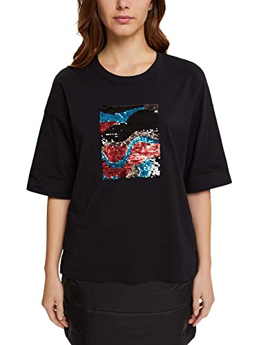 ESPRIT Damen 112EE1K334 T-Shirt, 001/BLACK, S von ESPRIT