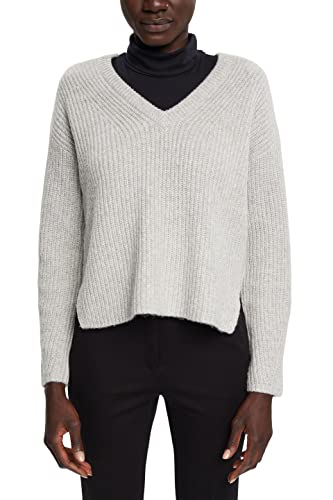 ESPRIT Damen 112EO1I325 Pullover, 044/LIGHT Grey 5, S von ESPRIT