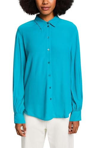 ESPRIT Damen 113EE1F349 Bluse, 461/DARK Turquoise 2, X-Small von ESPRIT