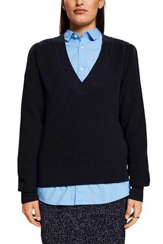 ESPRIT Damen 113EE1I347 Pullover, 400/NAVY, M von ESPRIT