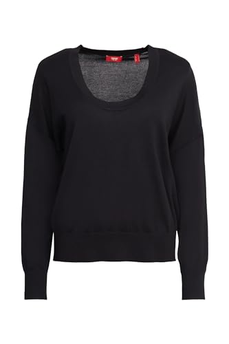 ESPRIT Damen 113EE1I349 Pullover, 001/BLACK, L von ESPRIT