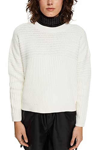 ESPRIT Damen 122EE1I312 Pullover, 110/OFF White, L von ESPRIT