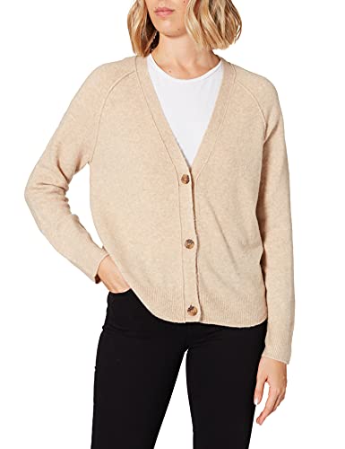 ESPRIT Damen Strickjacke 991ee1i326, 289/Sand 5, L von ESPRIT