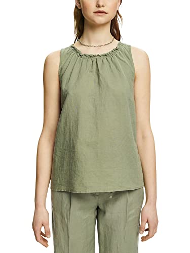 ESPRIT Damen 992CC1F303 Bluse, 345/LIGHT Khaki, M von ESPRIT