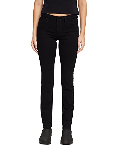 ESPRIT Women Stretch-Denim Jeans, 910/BLACK Rinse-New, 27/34 von ESPRIT