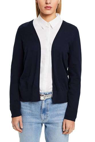 ESPRIT Damen 994EE1I306 Strickjacke, 400/NAVY, Large von ESPRIT