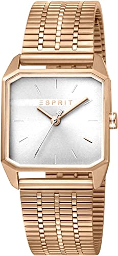 Esprit Damen Analog Quarz Uhr mit Edelstahl Armband ES1L071M0035 von ESPRIT