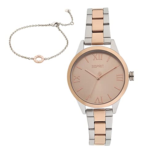 Esprit Damen Armbanduhr Nava Set 32 mm Inklusive Armband Armband Stainless Steel ES1L259M0095 von Esprit