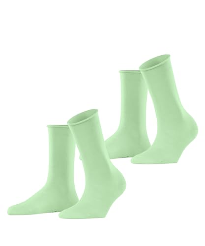 ESPRIT Damen Socken Basic Pure Multipack W So Baumwolle einfarbig 2 Paar, Grün After Eight 7134, 35-38 von ESPRIT