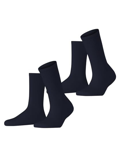 ESPRIT Damen Socken Basic Tennis Multipack W So Baumwolle einfarbig 2 Paar, Mehrfarbig Blau 0050, 39-42 von ESPRIT