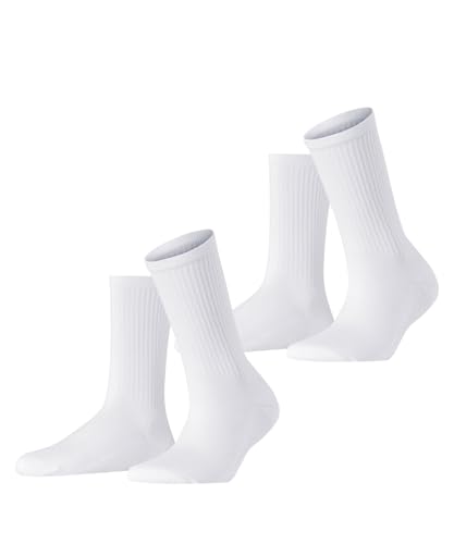 ESPRIT Damen Socken Basic Tennis Multipack W So Baumwolle einfarbig 2 Paar, Mehrfarbig Weiß 0010, 39-42 von ESPRIT