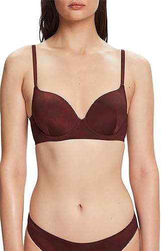 ESPRIT Damen Big Flower Deluster Sexy Pad Gepolsterter BH, Rust Brown, 70 / 70B EU von ESPRIT