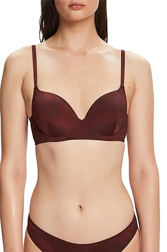 ESPRIT Damen Big Flower Deluster Sexy Pad Gepolsterter BH, Rust Brown, 75C EU von ESPRIT