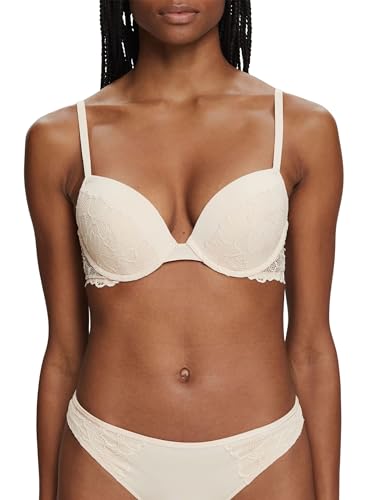 ESPRIT Damen Big Flower Lace Rcs Clas.push Push Up BH, Sand, 70 / 70C EU von ESPRIT