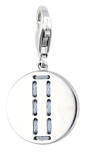 ESPRIT Damen-Charm 925 Sterling Silber rhodiniert Letter Fabric I ESCH91131A000 von ESPRIT