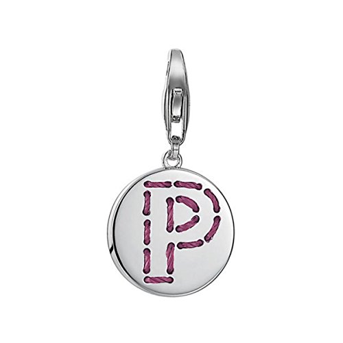 ESPRIT Damen-Charm 925 Sterling Silber rhodiniert Letter Fabric P ESCH91138A000 von ESPRIT