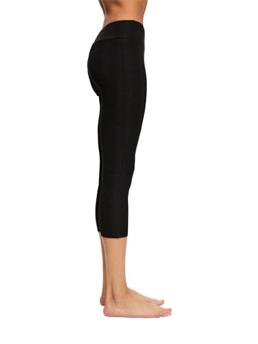 ESPRIT Damen Leggings Check, Viskose, 1 Stück, Schwarz (Black 3000), 40-42 von FALKE