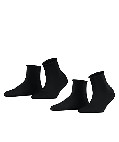 Esprit Damen Kurzsocken Cozy Dot 2-Pack, Schurwolle, 2 Paar, Schwarz (Black 3000), 39-42 von ESPRIT