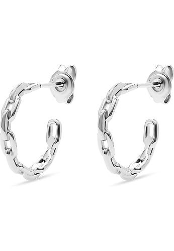 ESPRIT Damen-Creolen 925er Silber One Size, Silber 32024491 von Esprit