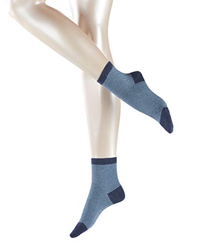 ESPRIT Damen Diagonal W SSO Hausschuh-Socken, Blickdicht, Blau (Danubio Melange 6258), 39-42 (UK 5.5-8 Ι US 8-10.5) (2er Pack) von ESPRIT