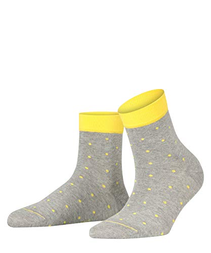 ESPRIT Damen Kurzsocken Small Dots 2-Pack, Baumwolle, 2 Paar, Grau (Light Grey Melange 3390), 35-38 von ESPRIT