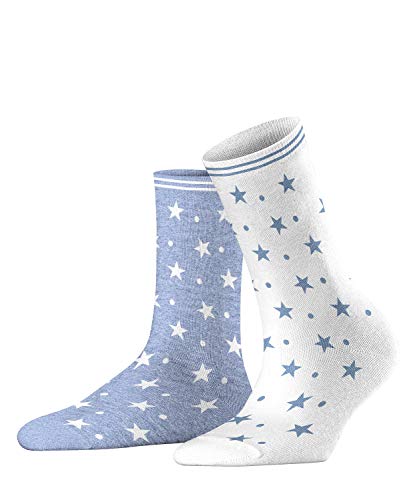 ESPRIT Damen Dots & Stars 2-Pack W SO Hausschuh-Socken, Mehrfarbig (Sortiment 60), 35-38 (2er Pack) von ESPRIT