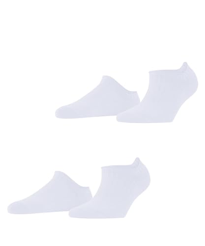 ESPRIT Damen Sneakersocken Easy Rib Multipack W Sn Baumwolle kurz einfarbig 2 Paar, Mehrfarbig Weiß 0010, 35-38 von ESPRIT