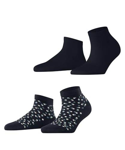 ESPRIT Damen Eclipse Dots Multipack W Sn Baumwolle Gemustert Socken, Blau Marine 0030, 39-42 (2er Pack) von ESPRIT