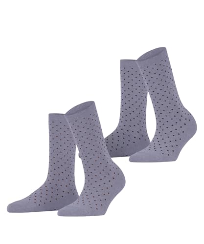ESPRIT Damen Socken Fine Dot Multipack W So Baumwolle gemustert 2 Paar, Blau Blue Fog 6850, 35-38 von ESPRIT