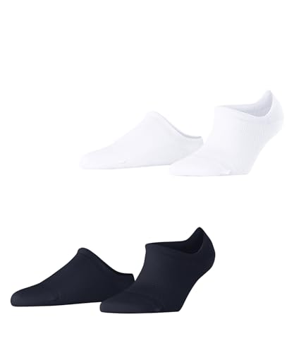 ESPRIT Damen Sneakersocken Fine Rhomb Multipack W Sn Baumwolle kurz gemustert 2 Paar, Mehrfarbig Weiß Blau 0040, 39-42 von ESPRIT