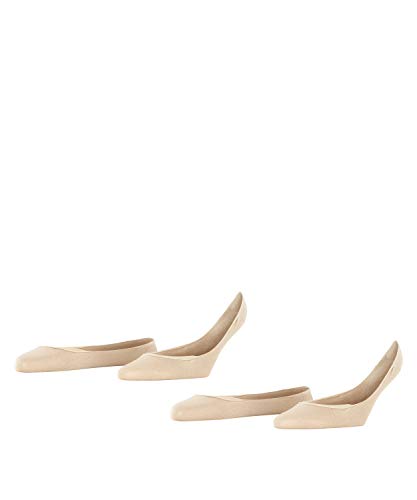 ESPRIT Damen Füßlinge Basic 2-Pack, Baumwolle, 2 Paar, Beige (Cream 4011), 35-38 von ESPRIT