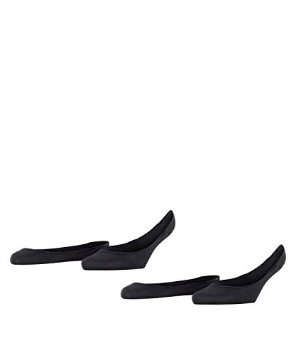 ESPRIT Damen Füßlinge Basic 2-Pack W IN Baumwolle unsichtbar einfarbig 2 Paar, Schwarz (Black 3000), 35-38 von ESPRIT